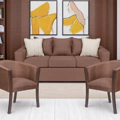 SITIAL HOME - Living Kabul 311 Sofa y Sillones tipo Sitial Color Café