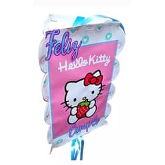 GENERICO - Piñata Triangular Hello Kitty para Cumpleaños