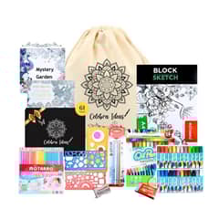 CELEBRA IDEAS - Set de Arte Kit de Dibujo pintar y lápices color pastel 61pc
