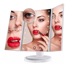 GENERICO - Espejo Maquillaje 22 Luces Led Aumento X1x2 X3 X10 Giratorio