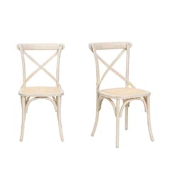 MEYA MUEBLES - Silla Crossback Blanca 88x45x53