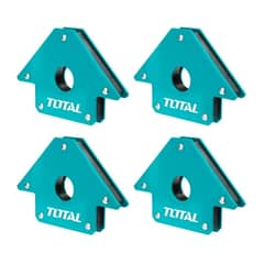 TOTAL TOOLS - Pack 4 Escuadra Magnetica 50 Lbs 4 Pulgada Para Soldar