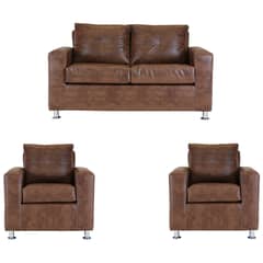 MUEBLES AMERICA - Living George 211 Cuero PU Caramelo