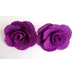CATHALIFAUDJOYAS - Aros flor tela topes