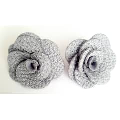 CATHALIFAUDJOYAS - Aros flor tela topes