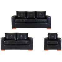 Living Franco 321 Cuero PU Negro
