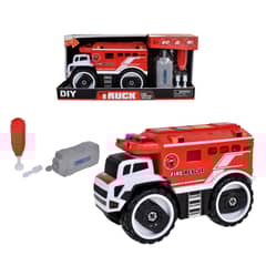 ANSALDO - Carro Bomba Armable De 24 Cms Con Luces, Sonido Y Taladro