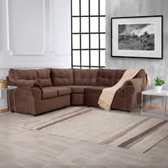 MUEBLES MPR - Sofá Seccional Alerce Felpa Café