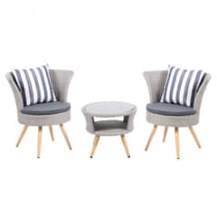 WHITE MARKET - Juego de Terraza Palmas Color Gris
