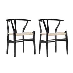 CASATRES - Pack 2 sillas Corsi Wishbone Black