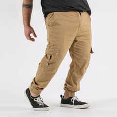 GANGSTER - Plus Pantalon Jogger Canvas Parachute Café