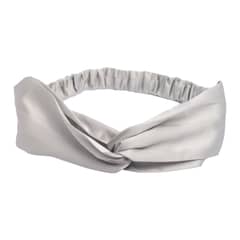 MARINA COLORINA - Cintillo de seda 22 momme color gris plata