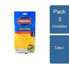 VIRUTEX - Pack 3 Guantes Multiuso Talla L