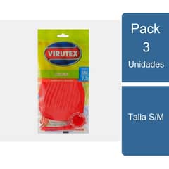 VIRUTEX - Pack 3 Guantes Cocina Talla S/M