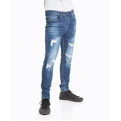 IDEM - Jeans Hombre Skinny Azul Focalizado Destroyer