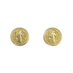 ANDREA - Aros San Benito 8mm Enchapado Oro 18K