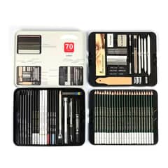 OFERTABKN - Set De Dibujo Profesional Con 70 Accesorios Caja De Metal