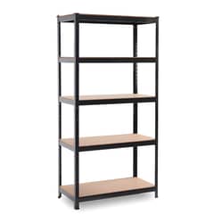 ACTUAL - Estante Metálico Negro 180x90x40 Capacidad 875 kg x 5 Repisas