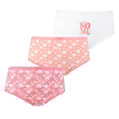 TAIS - 3 Calzones Cotton Spandex Niña Rosa Fuerte
