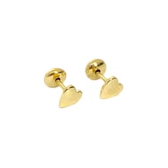 ANDREA COGGIOLA JOYAS - Aros Bebé Corazón Tierno Enchapado Oro 18K