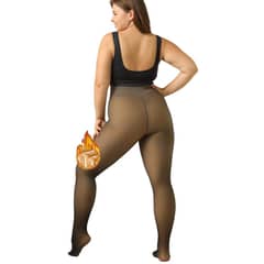 EVERSO - Pack 6 Calza Efecto Piel Panty Con Chiporro Invierno Con Pie.