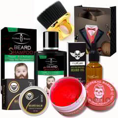 OBOPEKAL - Kit Barba Shampoo Aceite Cera Cepillo