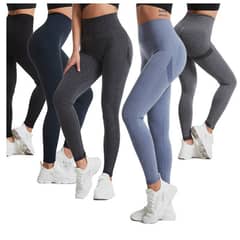 EVERSO - Pack 3 Calzas Leggins Push Up Cintura Alta Colores Surtidos