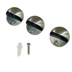 GENERICO - Pack de 3 Topes de Puerta Media Luna AI SS304 Satinado