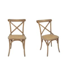 MEYA MUEBLES - Silla Crossback Café Claro 88x45x53