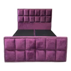 MUEBLES HVM - Base HVM Americana Dividida 2 Plazas Pmadera + Respaldo Morada
