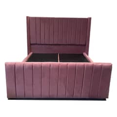 MUEBLES HVM - Base HVM Americana Dividida 2 Plazas Pmadera + Respaldo Palo Rosa