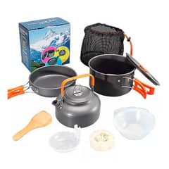 OFERTABKN - Set Ollas Outdoor Camping Cocinilla Utensilios Ds-308