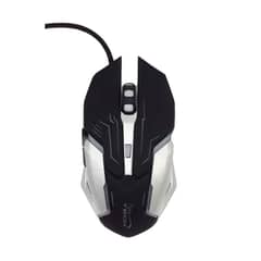 NJOY TECH - Mouse Gamer 6 Botones 2400dpi Led Black Inferno