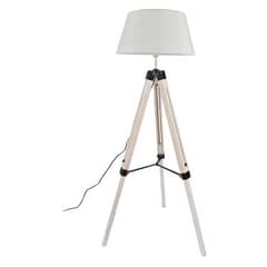 TEMPORA - Lámpara de pie madera blanca