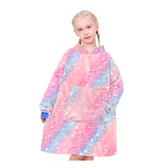 ESHOPANGIE - Polerón De Franela Con Capucha Niños Luminoso Estrellas Multicolor