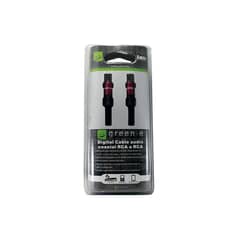 GREEN E - Cable audio coaxial RCA a RCA 5 metros