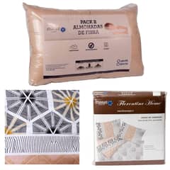 MASEL - Set jgo sabanas tie beige y 2almohadas eco 50x70