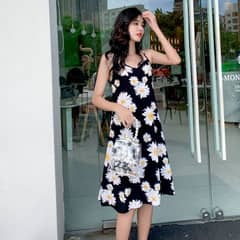 XHCY - Vestido casual de verano con estampado para mujer