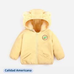 JUMP KIDS - Poleron Polar Unisex con Capucha Bebe Amarillo