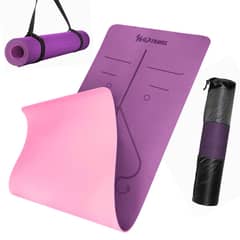 WILD TRAVEL - Mat Yoga Colchoneta Eco 8mm Morado Rosa Bolso