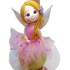 DECORACION CREATIVA - Lampara Velador Niña Hada Rosada Infantil