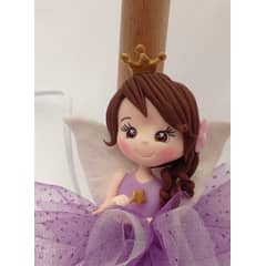 DECORACION CREATIVA - Lampara Velador Niña Hada Lila Infantil