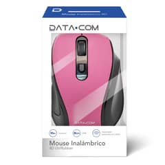 DATACOM - Mouse Inalámbrico Rosado 4D