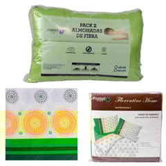 MASEL - Set jgo. sabanas runas verde y 2almohadas eco 50x7
