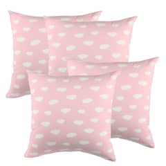 MASEL - Set 4 Cojines Lona Nube 50 X 50 rosa