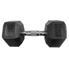 ATLETIS - Mancuerna Hexagonal 15 Kg Negro