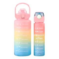 OFERTABKN - Pack 2 Botellas Agua De 2Ltrs Y 900Ml Rosa/amarillo/celeste