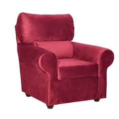 MASEL - Sillon 1C Beron Felpa Burdeo 95x90x100 cm