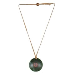MAILEA - Collar placa boton mujer acrílico