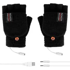 OFERTABKN - Guantes Calefactores Con Conexion Usb Calentador De Manos Negro